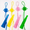 Colgante de Nudo Chino Regalo Destacado para Festival Adorno de Borla de Nudo de 6 Placas Borla Tejida Adorno Decorativo Estilo Chino