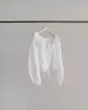 Camisa Feminina Estilo Coreano Fan Sun Xh com Babados e Mangas Bufantes Dongdaemun Novo Estilo Outono Top Liso Gentil e Doce para Mulheres