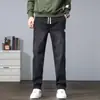 Jeans Vintage Nuevos para Hombre 2026, Corte Holgado, Marca de Moda, Cintura Elástica, Pantalones Casuales de Pierna Recta para Otoño