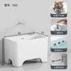 Fregadero Mopero Pequeño para Balcón de Casa, Lavabo para Piso de Baño, Fregadero Mopero Cerámico Alto de Pie, Tamaño Grande