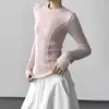 Camiseta de Manga Longa Estilo Coreano Estilo Dopamina para Mulheres, Novo Lançamento Inverno 2025 Slim Fit Camada Base Térmica