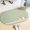 Lodo Diatomeo Absorción de Agua Antideslizante Alfombrilla Suave Hogar Inodoro Caucho Alfombra Pequeña Baño Puerta de Inodoro Felpudo