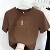 Camiseta de Nuevo Estilo con Diseño Holgado y Efecto Adelgazante, Manga Corta Moda Femenina Estampada Top de Verano, de Media Manga Tendencia