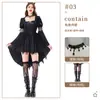 Disfraz de bruja de Halloween, vestido gótico negro para adulto, atuendo de actuación en escenario, sombrero de bruja de bosque, disfraz de actuación