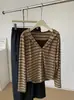 Sudadera con capucha a rayas estilo dos piezas para mujer, top casual de moda coreana, nueva para otoño de 2026