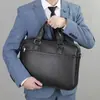 Maletín para hombre, bolso de mano de piel de vaca de primera capa, bolso informal de negocios para ordenador, bolso cruzado de cuero genuino, bolso de archivo A4