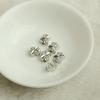 14K ouro dupla face corte padrão trevo de quatro folhas através de contas de buraco diy acessórios artesanais borboleta frisada material