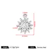 Colgante floral de sol estilo europeo y americano, accesorio de joyería DIY de acero inoxidable, charm tridimensional exquisitamente elaborado para pulseras y collares