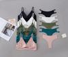 Conjunto de sujetador sexy para mujer, ropa interior transpirable con tirantes, bragas, sujetador de dos piezas con abotonadura trasera, transfronterizo