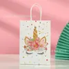 Sirena Unicornio Mi Pequeño Pony Bolsa de Papel Kraft Fiesta Regalo Bolsa de Regalo Bolsa de Empaque para Ropa Bolsa para Llevar