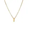 Collar Transfronterizo Europeo y Americano de Acero de Titanio para Mujer con Colgantes de 26 Letras Inglesas, No se Desvanece, Cadena de Clavícula de Alta Gama, Joyería de Yiwu