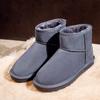 2022 nuevas botas de nieve de cuero para mujer, cálidas, antideslizantes, fábrica de explosiones al por mayor de Wenzhou, para parejas 5854