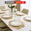 Nuevo Estilo Europeo y Americano Lujo Ligero Estampado en Caliente PVC Hueco Salvamanteles de Comedor Occidental Ins Retro Impermeable y a Prueba de Aceite Hogar Aislamiento Térmico Manteles de Mesa