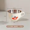 Nueva Taza de Leche 304 para Niños Taza de Beber de Doble Capa para el Hogar para Bebés Taza de Dibujos Animados Engrosada para Jardín de Infancia con Asa