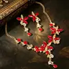 Nuevo Collar Retro Exagerado Transfronterizo Traje Mujer Lujo Cristal Accesorios Vestido Banquete Cadena Clavícula Venta Directa de Fábrica