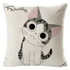 Almohada de Regalo Popular para el Hogar Dormir de Lado Cojín de Gatito de Dibujos Animados Fábrica Transfronteriza BSCI Impresión Souvenir Personalización