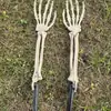 Conjunto de Três Peças de Esqueleto para Halloween com Cabeça de Caveira, Adereços de Esqueleto Realistas para Decoração de Jardim de Halloween