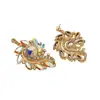 Pendientes Retro Exagerados de Lujo Accesible Transfronterizos Europeos y Americanos de Aleación Diamante Cristal Largo Versátiles Joyería para Orejas 2024