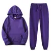 Sudadera con capucha Conjunto de sudaderas Sudadera informal holgada Pantalones deportivos Versátil Conjunto de dos piezas Sudadera con capucha y pantalones