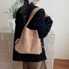 Pantalones de Ante Retro Otoñales con Múltiples Bolsillos de Solapa Bolso de Hombro para Mujer Nuevo Estilo 2025 Tendencia Simple Bolso Tote Bandolera de Gran Capacidad