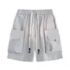 Pantalones cortos de trabajo para exteriores estilo montaña para hombre, pantalones casuales de verano de corte holgado, pantalones rectos de cinco puntos, pantalones de longitud media modernos y sencillos