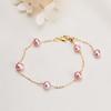 Pulsera de Perlas Ginky Stars para Niña de Lujo Ligero Diseño de Nicho Pulsera de Gama Alta Pulsera de Perla de Agua Dulce Zhuji
