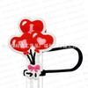 Tapa de Paja Rosa Amazon Shein Tapa de Paja Tapón de Paja de Goma Blanda Cubierta de Paja de PVC Colgante Decorativo para Taza