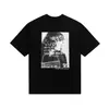 Playera de algodón de doble hilo para hombre de alta calidad de manga corta transfronteriza en stock