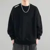 Sudadera para hombre 2025 otoño estilo americano holgada manga larga cuello redondo engrosada ropa deportiva pullover modelo moderno peso pesado