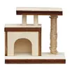 1:12 casa de muñecas casa de muñecas mini muebles escena miniatura simple liso en blanco estructura para trepar gatos
