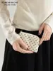 Mini monedero de lipstick con diseño de lunares estilo coreano ins, nuevo bolso pequeño versátil de moda transfronteriza para colgar en el cuello