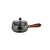 Tetera Giratoria 360 Grados Manos Libres de Vidrio de Borosilicato Alto Tetera Eléctrica de Cerámica Doméstica para Hervir Té y Preparar Té Juego de Té de Vidrio