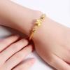 Pulsera de Gato de Dibujos Animados de Moda Yihua Chapada en Cobre Joyería de Oro Duro 3D Pulsera de Cabeza de Gato Europea Chapada en Oro para Mujer Suministro