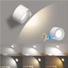 Lámpara de pared giratoria de atracción magnética creativa, luz nocturna, lámpara de pasillo, luz nocturna giratoria de 360 grados, lámpara de mesita de noche