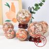 Venda transfronteiriça de bola de ágata de dinheiro de cristal natural, pedra polida, decoração de mesa para escritório em casa, fabricantes por atacado