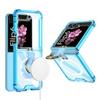 Funda para teléfono móvil Samsung Flip6, transparente, con airbag, anillo inflable inalámbrico, funda protectora plegable de color sólido para teléfono móvil Flip6