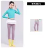 Ropa de baile para niños, conjunto de práctica verde ajustado con un pequeño cuello alto, adecuado para exámenes de arte y entrenamiento de baile, conjunto de jazz para niñas
