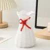 Estilo nórdico ins transfronterizo creativo anticaída cuerda de cáñamo ceñidor de cintura adorno de decoración del hogar jarrón de plástico arreglo floral recipiente pequeño