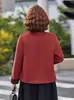 Nueva Ropa para Madre Estilo Chino Chaqueta de Lana Doble Cara 2026 Modelo Nuevo Primavera y Otoño Traje Tang Color Sólido Elegante Ropa de Abrigo para Mujeres de Mediana Edad y Mayores