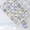 Joyería para Uñas Luz de Luna Azul Joyería de Diamantes Fondo Puntiagudo Multifacetado Corazón Torcido Diamante Accesorios para Uñas Corazón Mariposa Cristal Diamante con Forma Especial