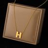Aço Titânio Elegante Luxo Leve Banhado a Ouro Cor Exquisita Sem Corrente Colar Feminino Versátil Moda Celebridade da Internet Tendência Corrente da Clavícula Fábrica