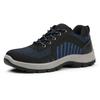 Zapatos de Protección Laboral Resistentes al Desgaste para Hombres, Zapatos de Seguridad de Suela Sólida Anti-Golpes y Anti-Perforación para Cuatro Estaciones, Zapatos de Trabajo de Tejido Fly-Knit con Puntera de Acero para Sitios de Construcción