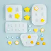 Mini estrella, pentagrama, corazón, moldes de silicona, arcilla, resina para decoración de pasteles de fondant DIY