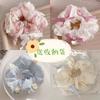 Crema Corazón Dulce Estilo Ballet Lazo de Cinta Anillo para el Cabello de Intestino Grueso Estilo Mori Primavera y Verano Accesorios para el Cabello de Diadema de Gama Alta para Niña