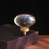 Vendas diretas da fábrica: Puxadores de ovo de pomba de cristal e latão, adicionando um toque de luxo às portas de armários e móveis, incluindo puxadores de guarda-roupa