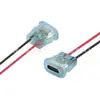Carcasa transparente TYPE-C sin terminales conector hembra impermeable 2 pines moldeado por inyección presión directa ojo LED protección escritorio base de alimentación para lámpara