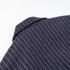 Moda Feminina Europeia e Americana Transfronteiriça Nova Outono/Inverno Jaqueta Longa de Lã Listrada W091 2956