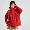 Chaqueta de Compra Grupal para Mujer y Hombre, Chaqueta de Otoño e Invierno, Forro Polar Tres en Uno Repelente al Agua para Exterior, Cortavientos Desmontable para Montañismo