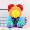 Velo de Corona Oso Rosa Rosas de Espuma Oso Conservado Regalo para el Festival Qixi Día de San Valentín Decoración de Habitación de Boda Oso Pequeño de Flores