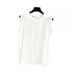 Chaleco con capucha de modal talla extra, sudadera con capucha de verano estilo coreano para mujer, sin mangas, corte holgado, prenda exterior fina